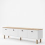Hanah Home Soporte para TV Pura - Roble Zafiro y Blanco